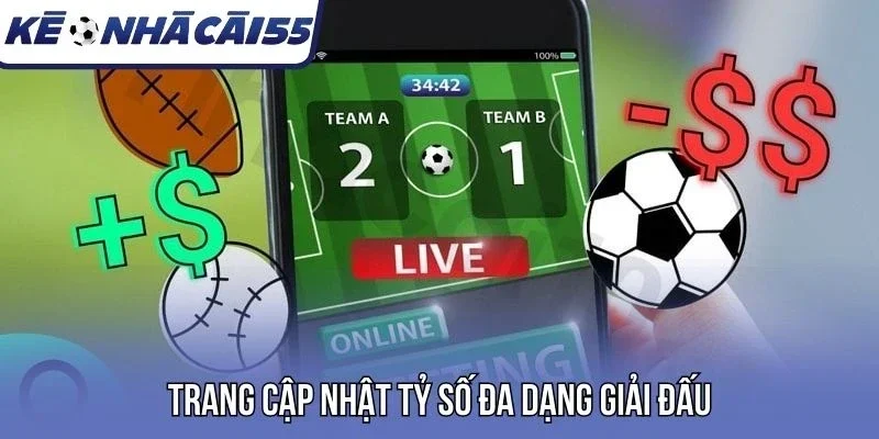 Trang cập nhật tỷ số đa dạng giải đấu